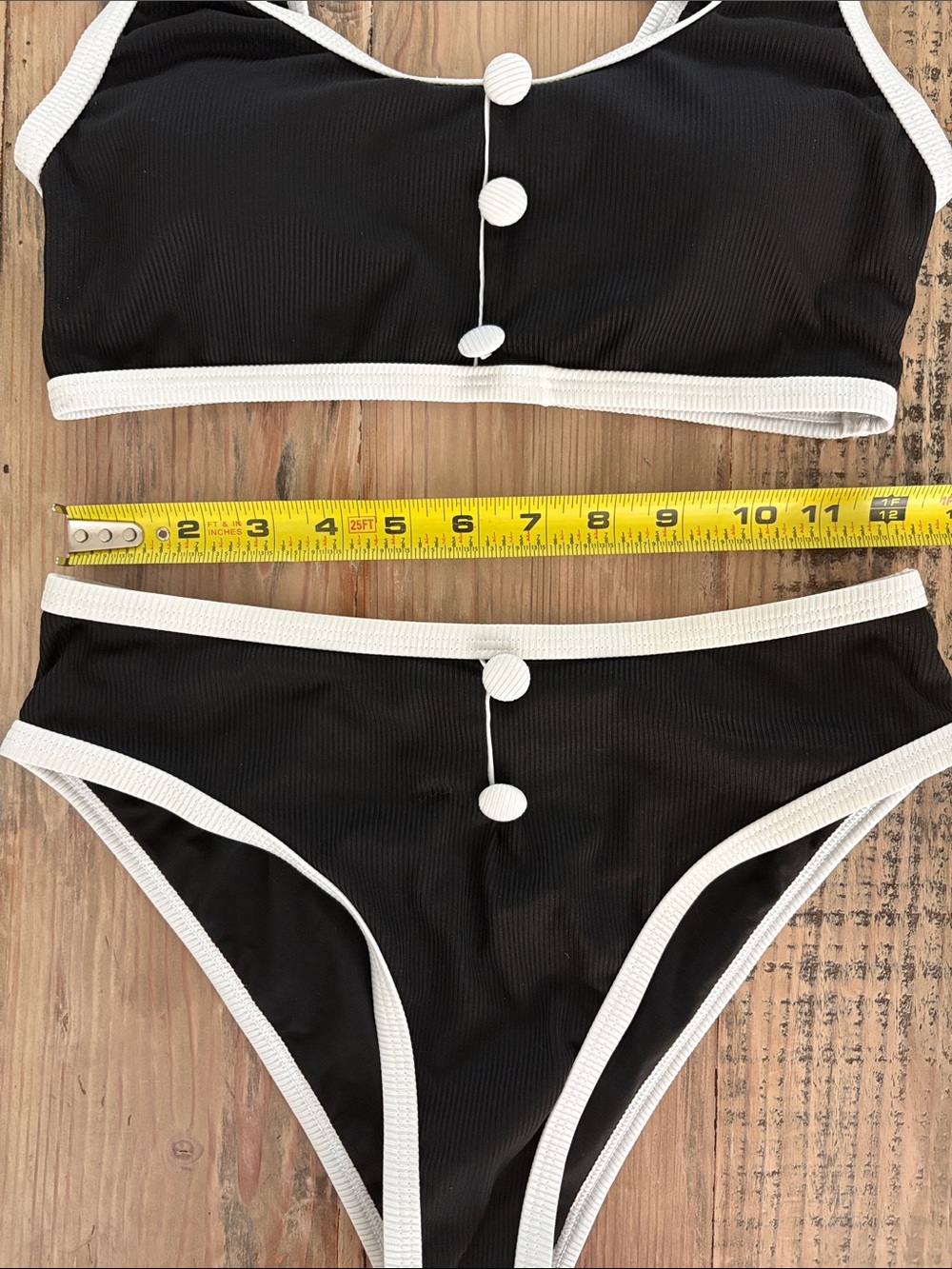 Commense Black Bikini Set with White Trim - Picture 5 of 6
